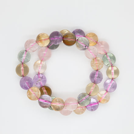 Mystic Harmony Round Shape | 5 Mixed Stone Energy Bracelet | 12mm Beads