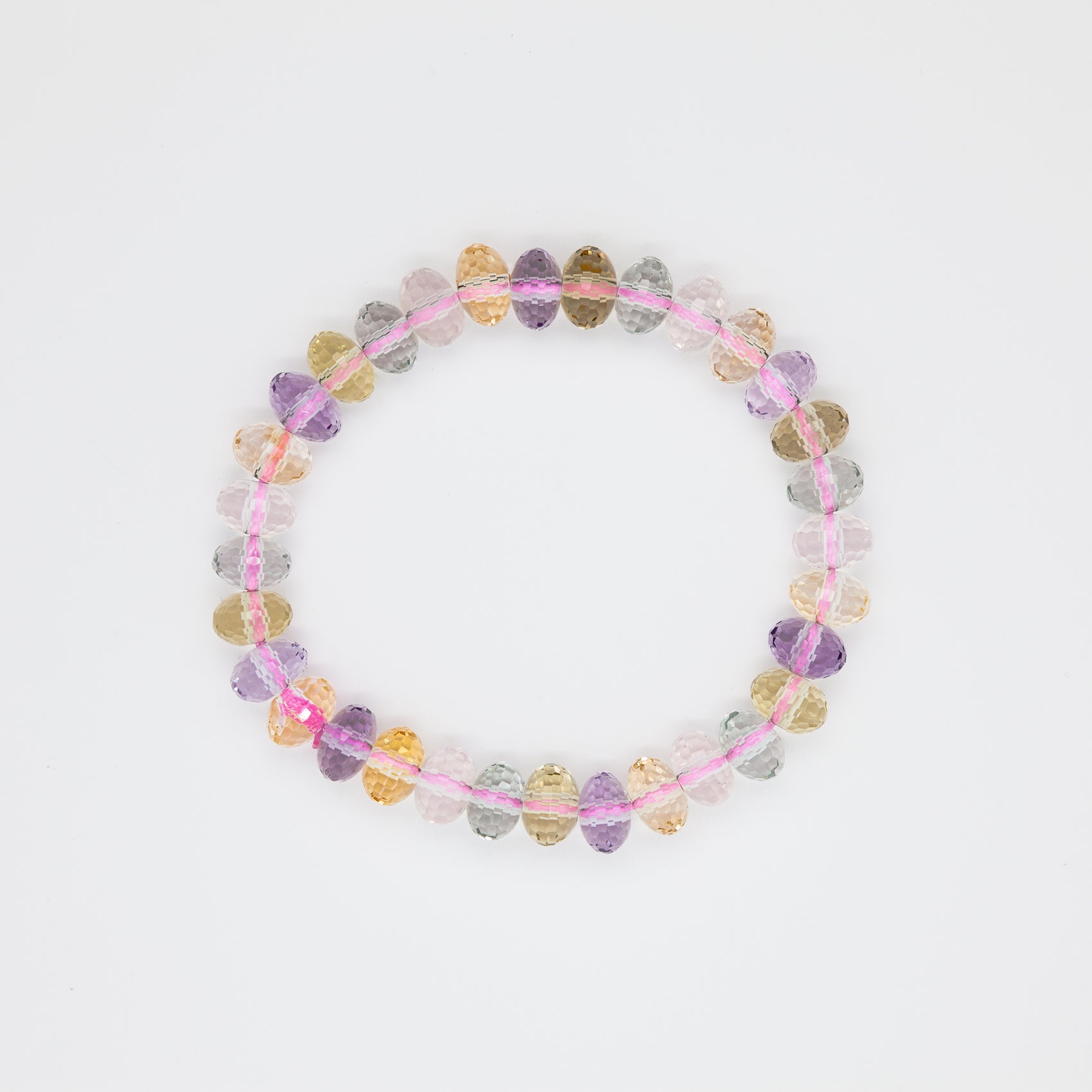 Mystic Harmony Button Cut | 5 Mixed Stone Energy Bracelet | 6-9mm Beads