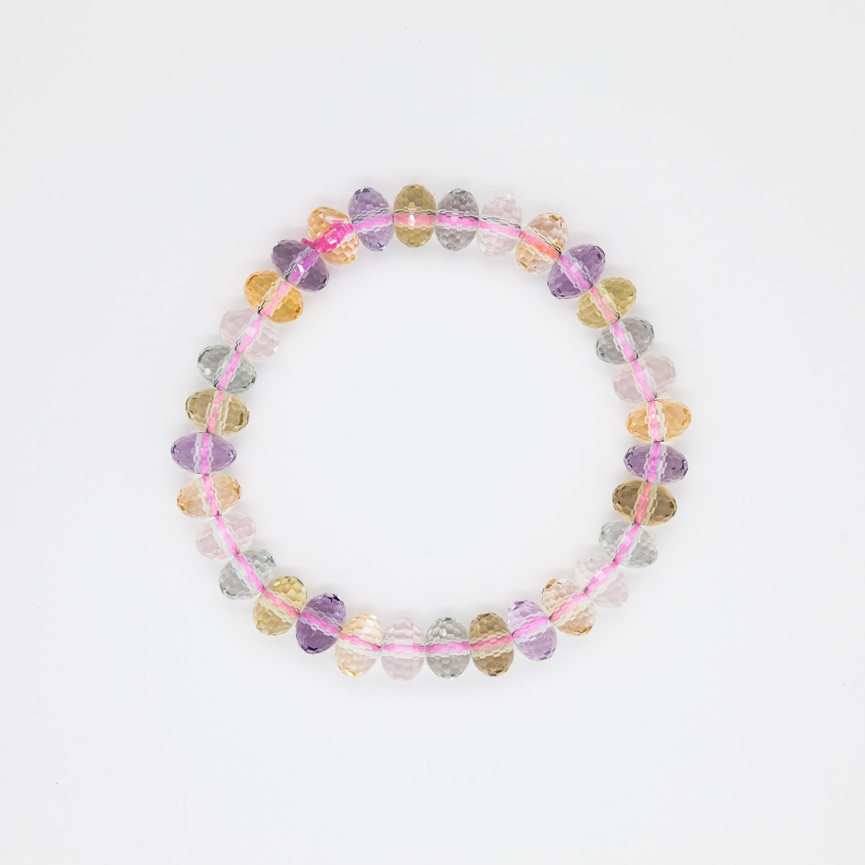 Mystic Harmony Button Cut | 5 Mixed Stone Energy Bracelet | 6-9mm Beads