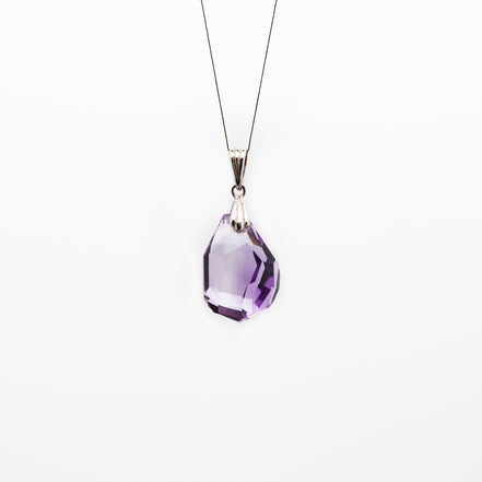 15-20mm | Tumble Cut Amethyst Pendant | A Touch of Serene Elegance