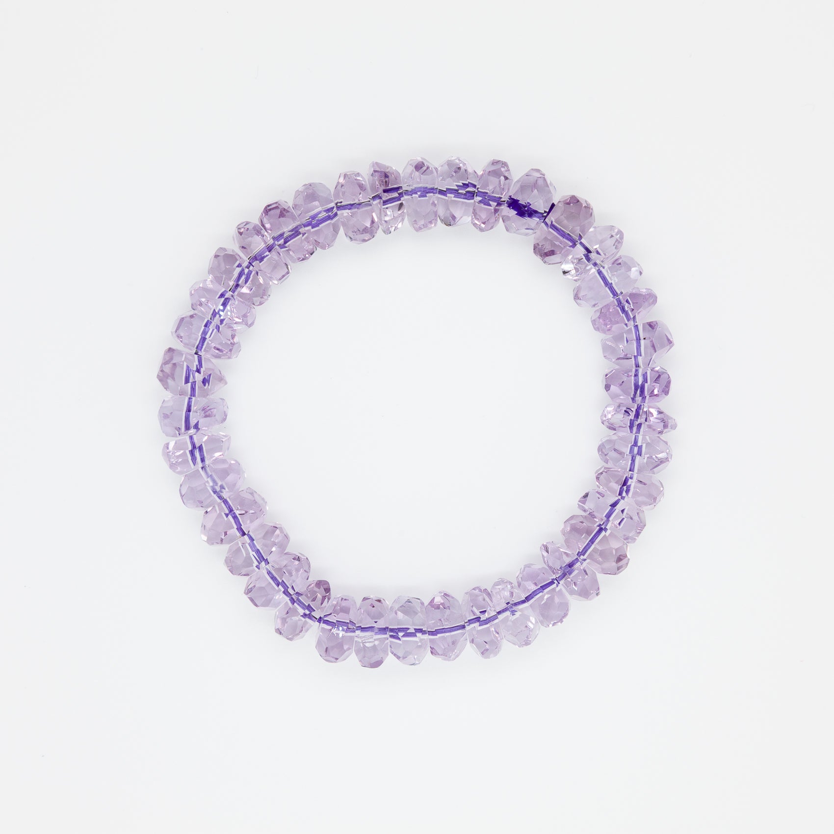 The Serene Button Cut Amethyst Bracelet| 8-12mm