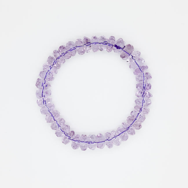 The Serene Button Cut Amethyst Bracelet| 8-12mm