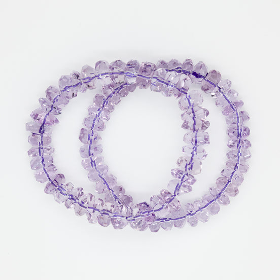 The Serene Button Cut Amethyst Bracelet| 8-12mm