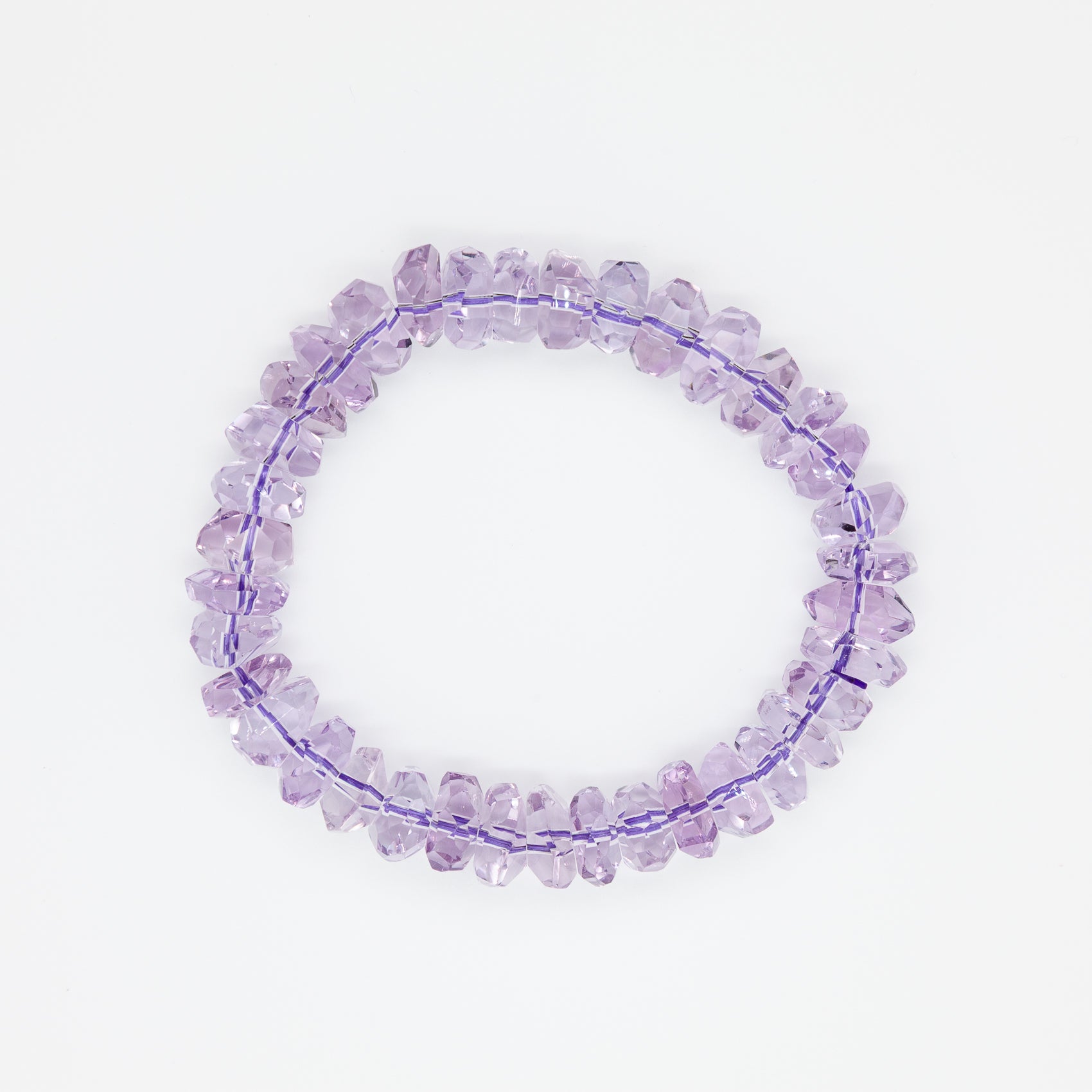 The Serene Button Cut Amethyst Bracelet| 8-12mm