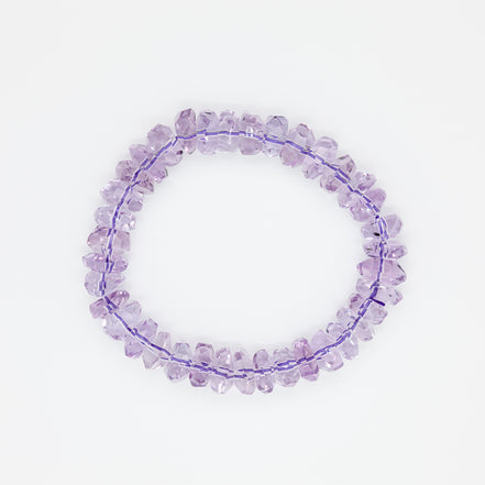 The Serene Button Cut Amethyst Bracelet| 8-12mm