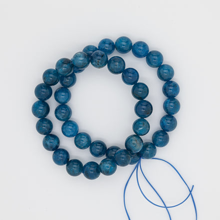 Harness the Deep Blue Calm: 10mm Apatite Gemstone Bracelet