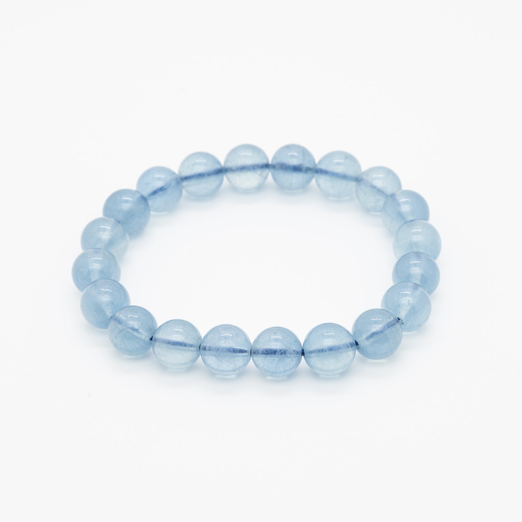 Radiate Oceanic Elegance: The 10mm Aquamarine Bracelet