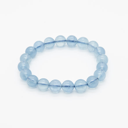 Radiate Oceanic Elegance: The 10mm Aquamarine Bracelet