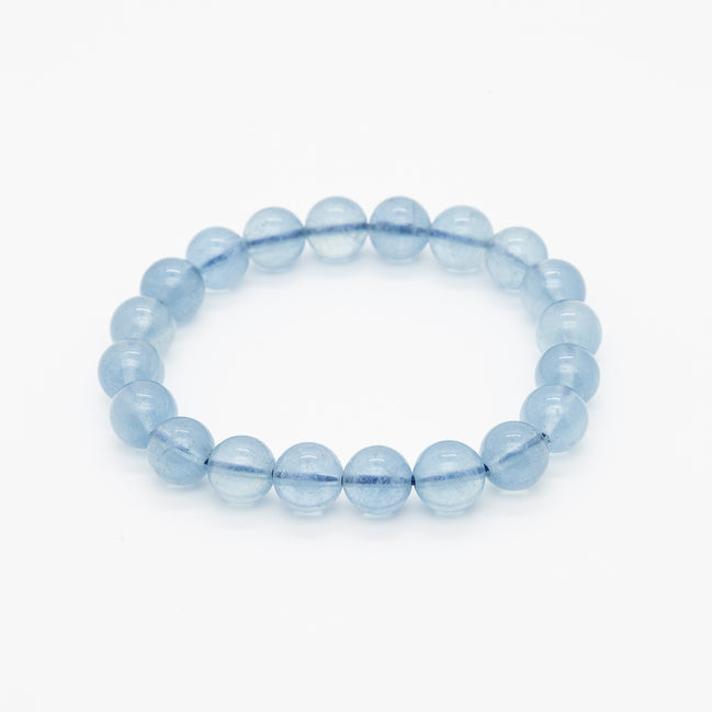 Radiate Oceanic Elegance: The 10mm Aquamarine Bracelet