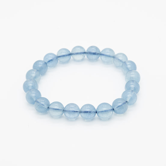 Radiate Oceanic Elegance: The 10mm Aquamarine Bracelet