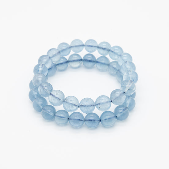 Radiate Oceanic Elegance: The 10mm Aquamarine Bracelet