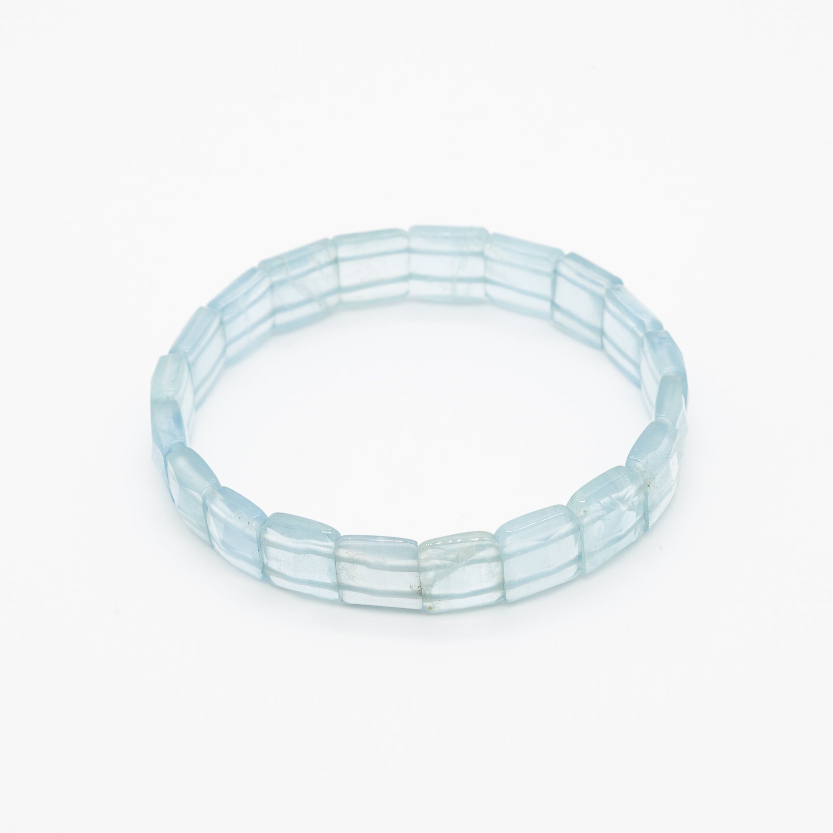 Modern Geometry: 10mm | Square Cut Aquamarine Bangle