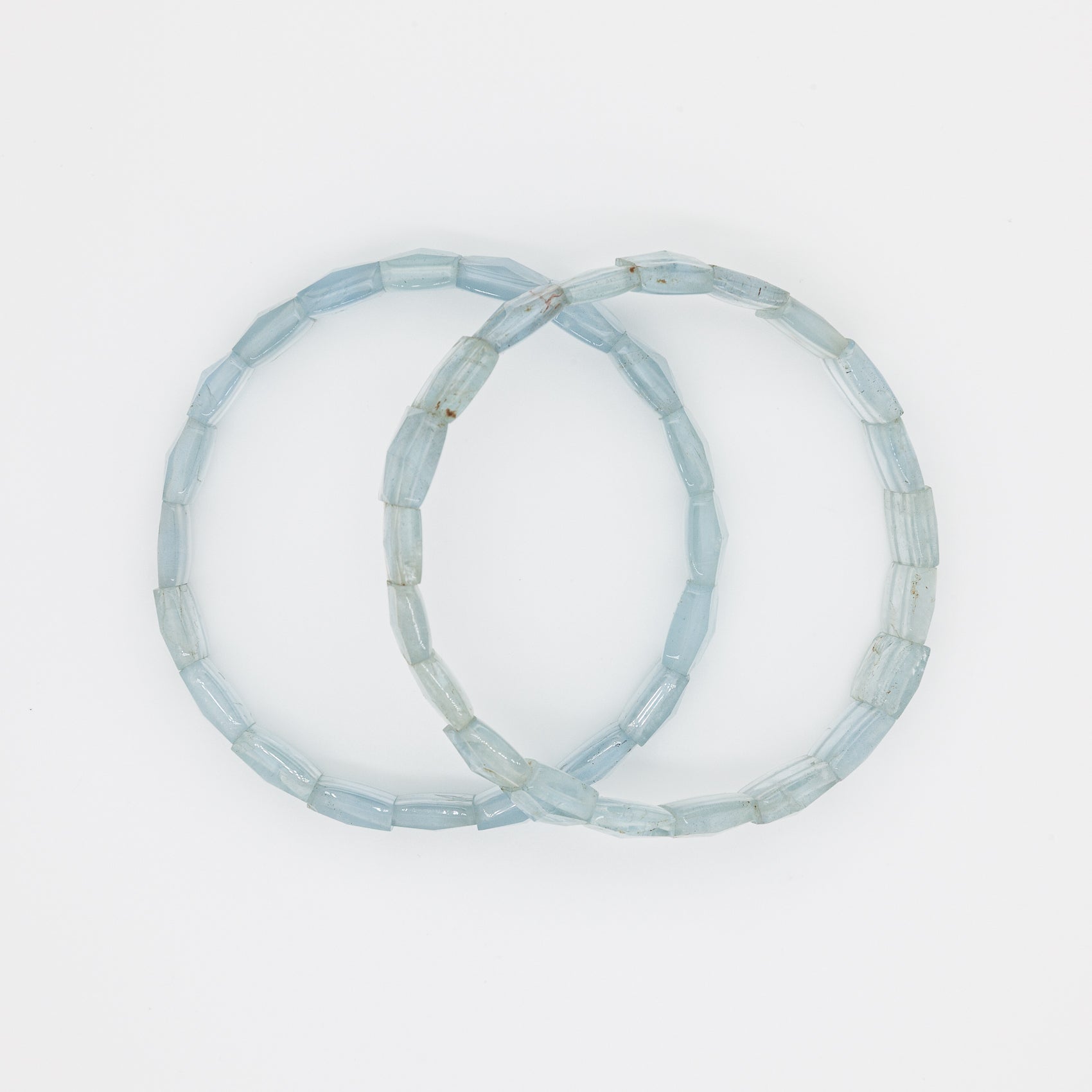 Modern Geometry: 10mm | Square Cut Aquamarine Bangle
