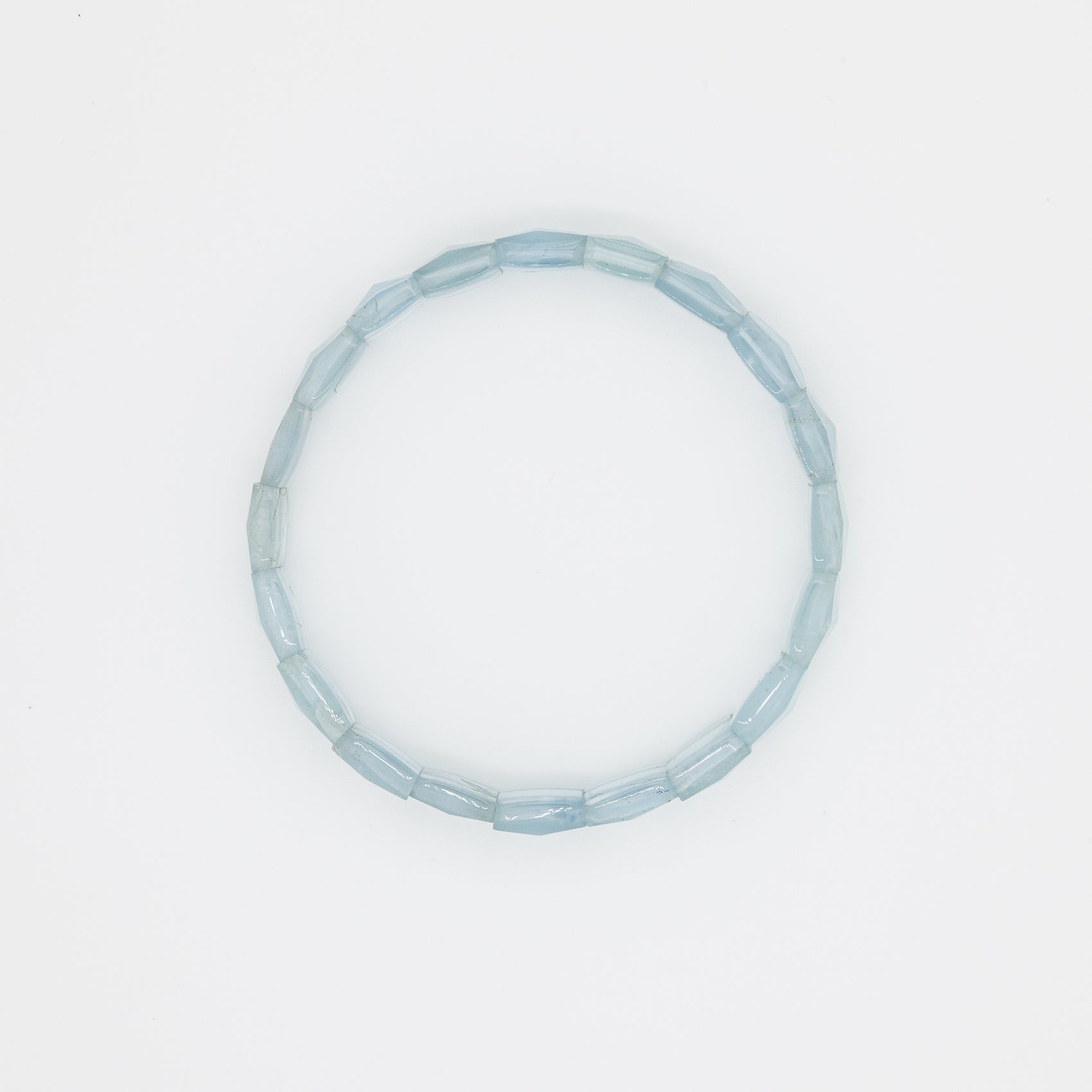 Modern Geometry: 10mm | Square Cut Aquamarine Bangle