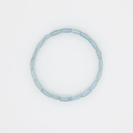 Modern Geometry: 10mm | Square Cut Aquamarine Bangle