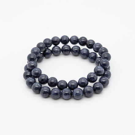 Radiant Elegance: 8mm Blue Sapphire Bracelet
