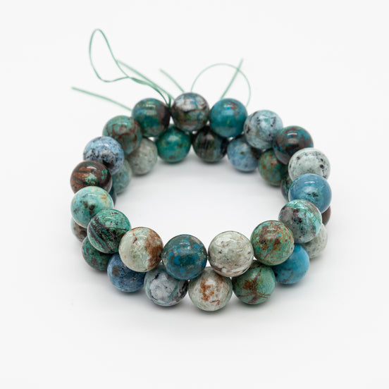 Chrysocolla 12mm Round Beads – The Stone of Serenity