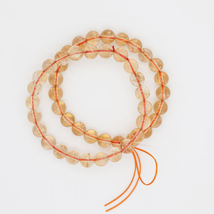 Carry the Sun With You | Genuine 8mm Round Citrine Bead Bracelet