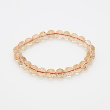 Carry the Sun With You | Genuine 8mm Round Citrine Bead Bracelet