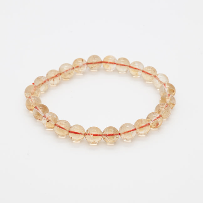 Carry the Sun With You | Genuine 8mm Round Citrine Bead Bracelet