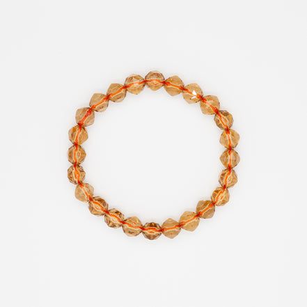 A Constellation of Abundance | 8mm Star Cut Citrine Bracelet