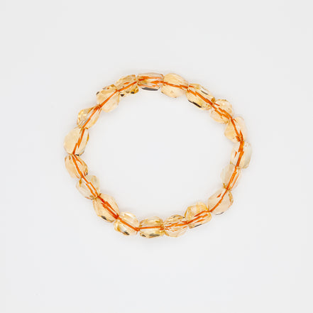 The Golden Aura Bracelet | 9-11mm Tumble Cut Citrine Bracelet