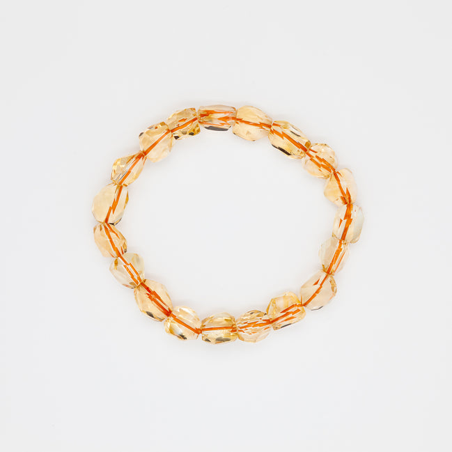 The Golden Aura Bracelet | 9-11mm Tumble Cut Citrine Bracelet