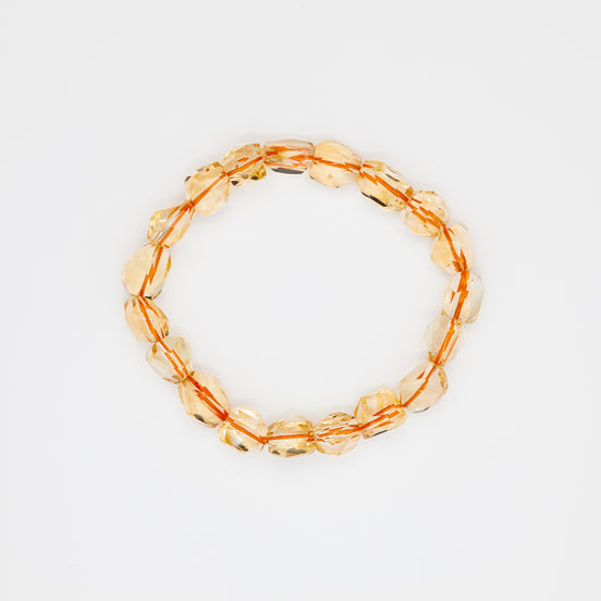 The Golden Aura Bracelet | 9-11mm Tumble Cut Citrine Bracelet