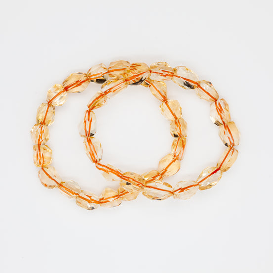 The Golden Aura Bracelet | 9-11mm Tumble Cut Citrine Bracelet
