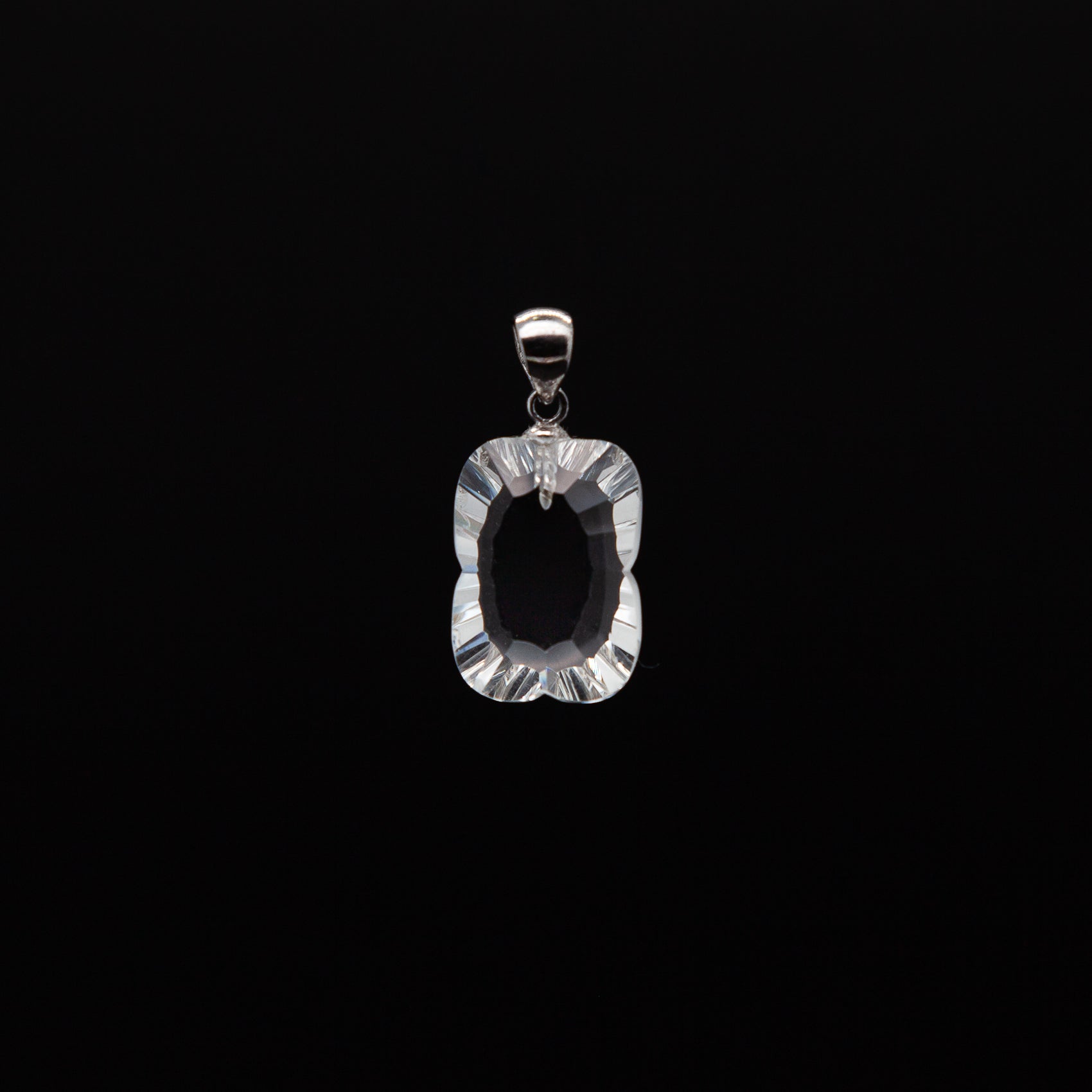 Crystal Clear Elegance |12-17mm Rectangle Cut Pendant