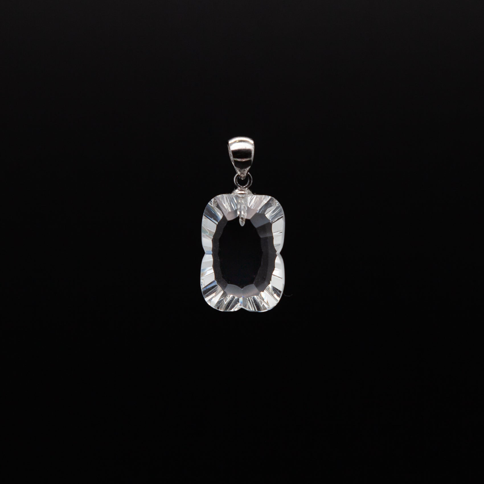 Crystal Clear Elegance |12-17mm Rectangle Cut Pendant