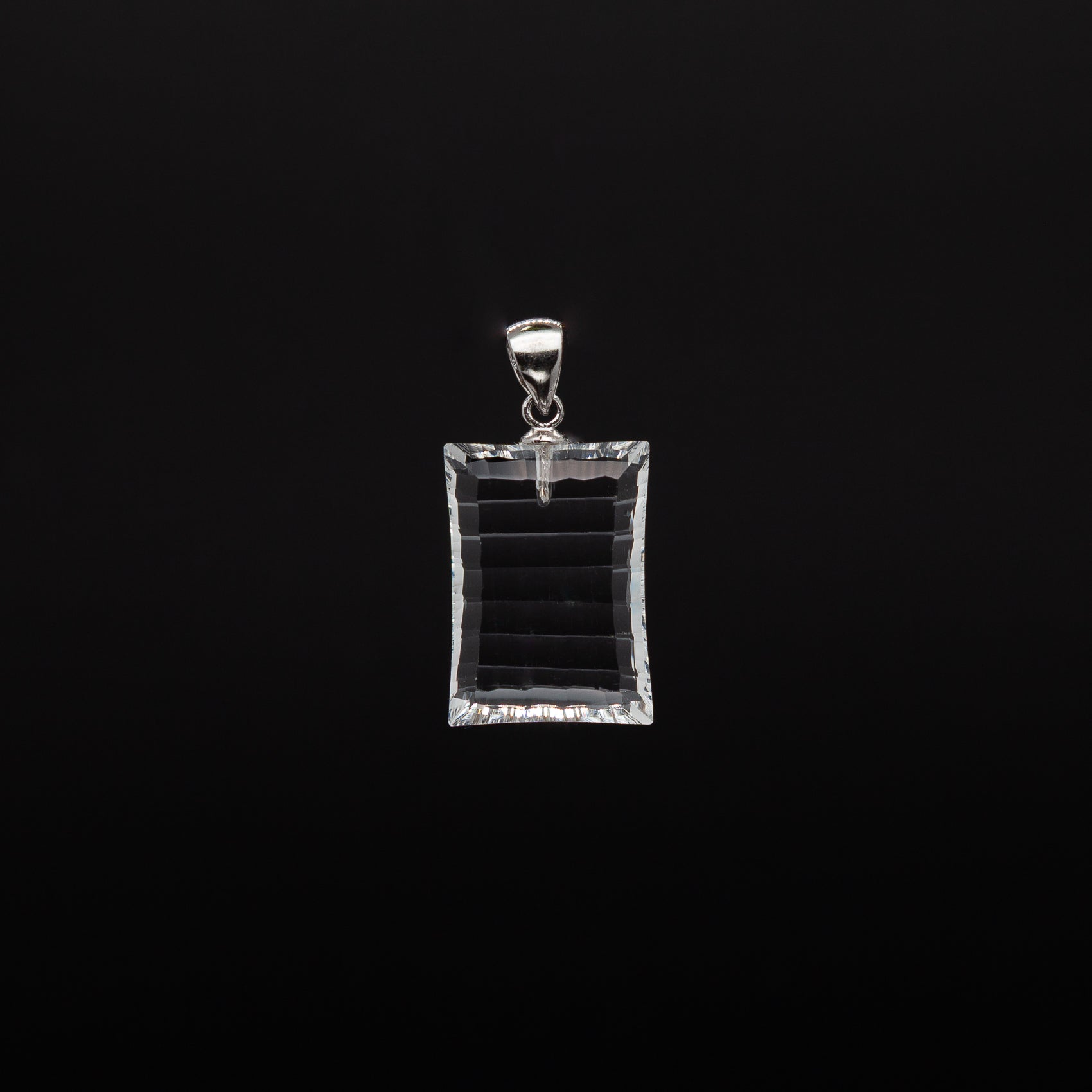 Crystal Clear Elegance | 13-18mm Rectangle Cut Pendant