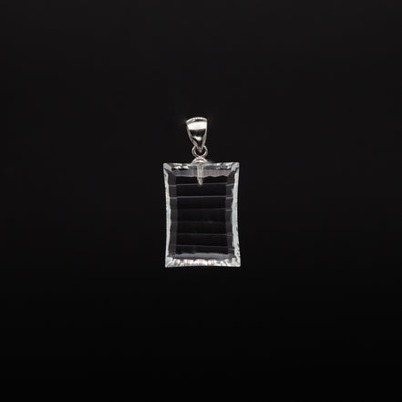 Crystal Clear Elegance | 13-18mm Rectangle Cut Pendant