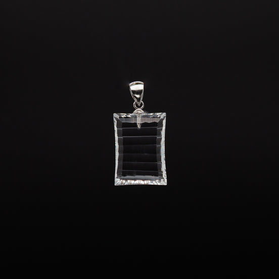 Crystal Clear Elegance | 13-18mm Rectangle Cut Pendant