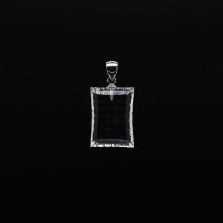 Crystal Clear Elegance | 13-18mm Rectangle Cut Pendant