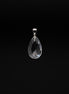 Crystal Clear Elegance | 13-20mm Drop Cut Pendant with Rhodium Plated Silver Bail
