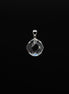 Dazzling Star Cut Crystal Pendant | 16mm Round with Rhodium Plated Silver Bail