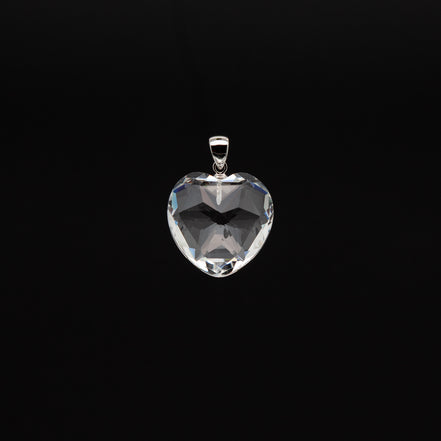 Hearts of Light | 20mm Crystal Pendant with Rhodium Plated Silver Bail
