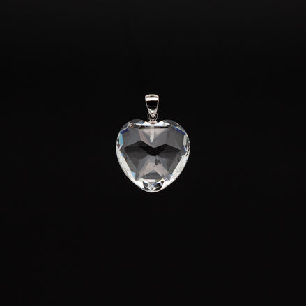Hearts of Light | 20mm Crystal Pendant with Rhodium Plated Silver Bail
