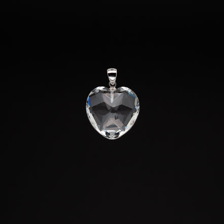 Hearts of Light | 20mm Crystal Pendant with Rhodium Plated Silver Bail