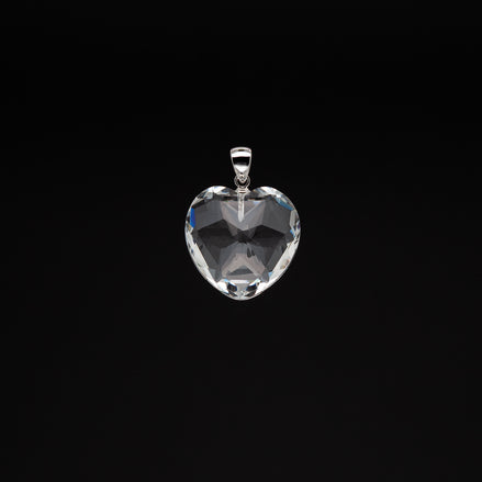 Hearts of Light | 20mm Crystal Pendant with Rhodium Plated Silver Bail