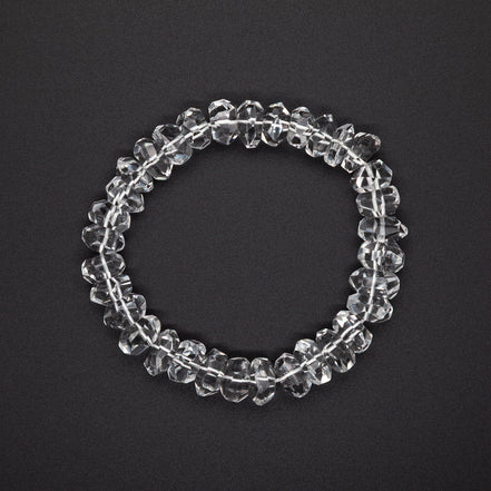 The Lumina Button-Cut 7-10mm Crystal Bracelet