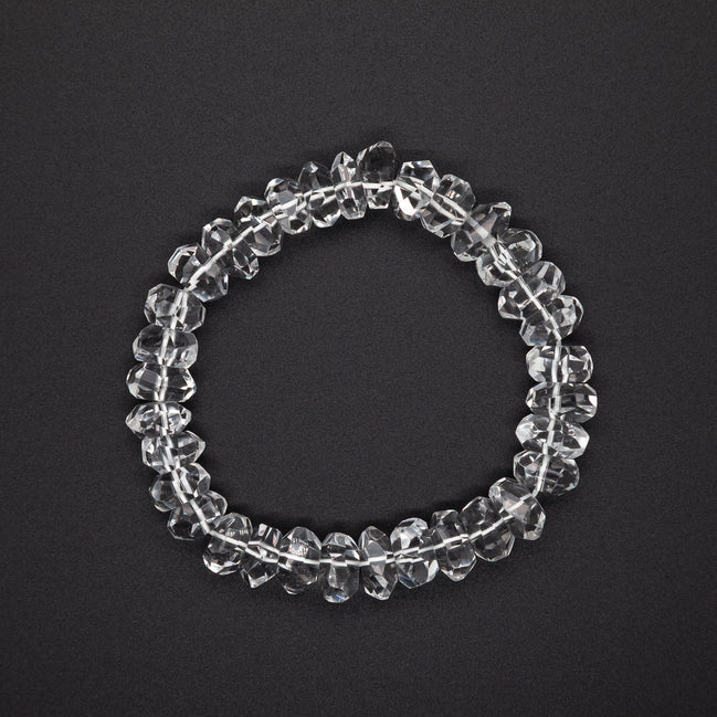The Lumina Button-Cut 7-10mm Crystal Bracelet