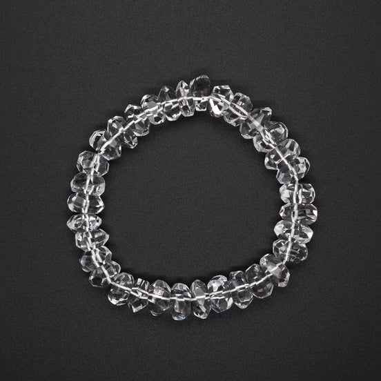 The Lumina Button-Cut 7-10mm Crystal Bracelet