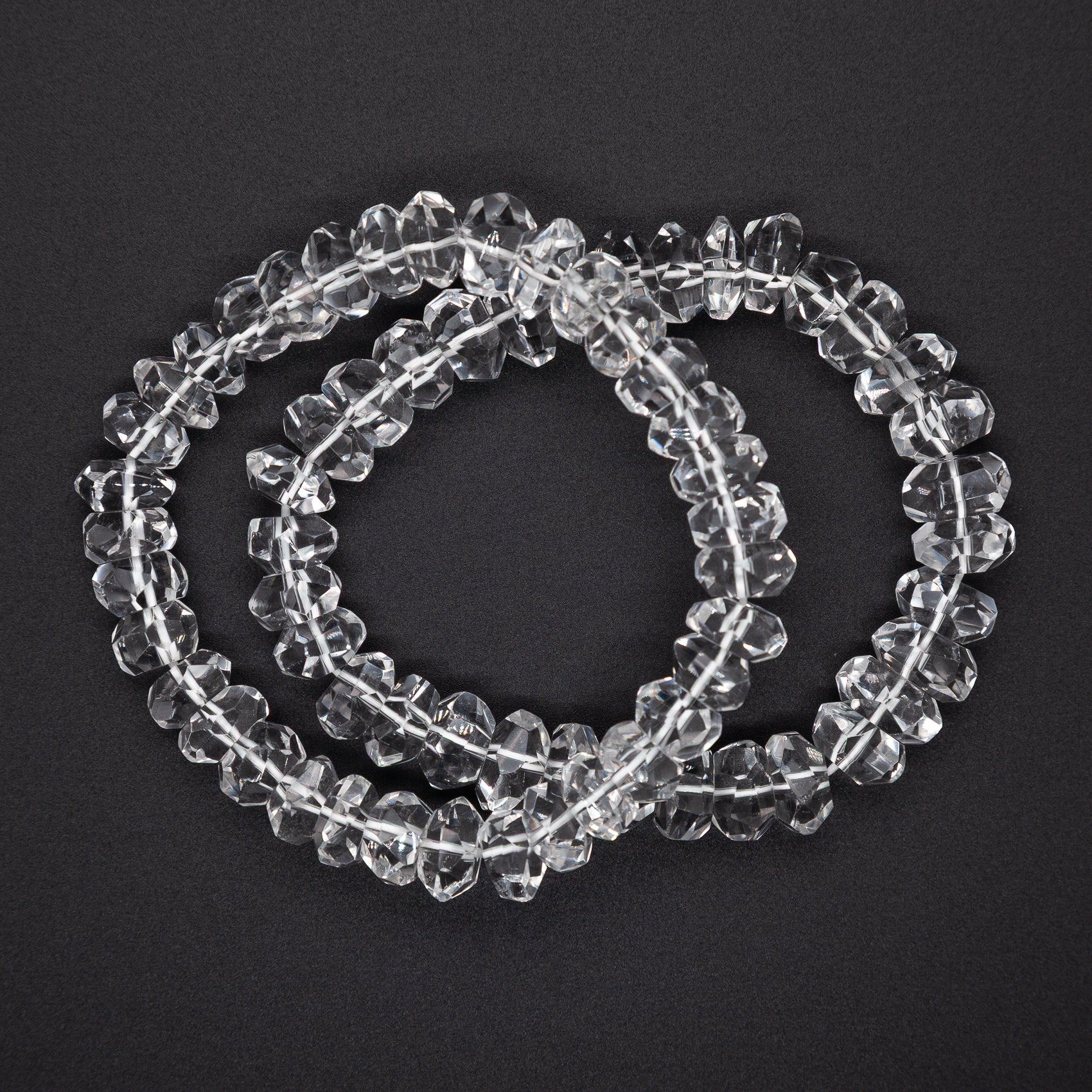 The Lumina Button-Cut 7-10mm Crystal Bracelet