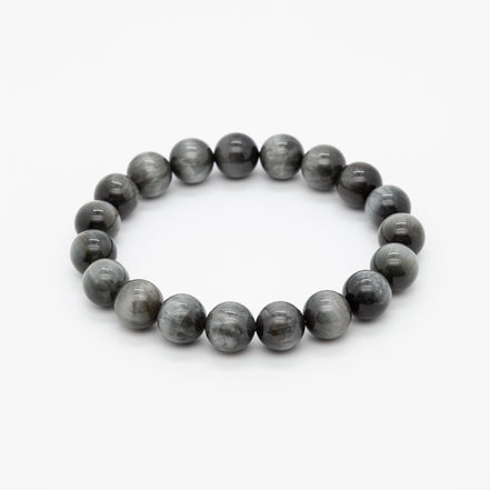 Eagle Eye Stone Bracelet - 10mm Round Beads for Clarity & Protection