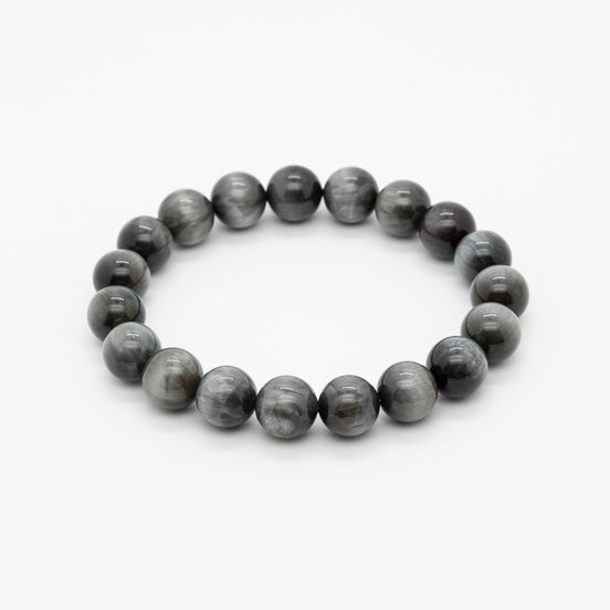 Eagle Eye Stone Bracelet - 10mm Round Beads for Clarity & Protection