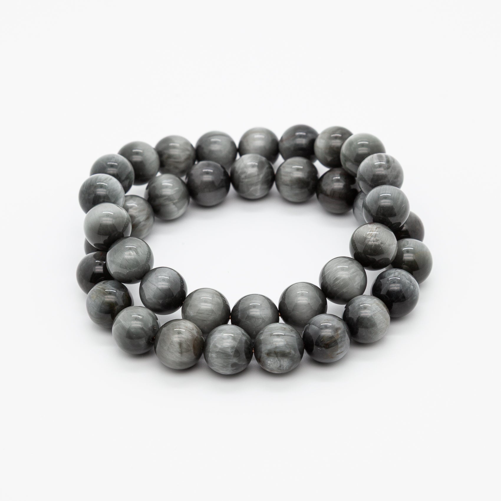 Eagle Eye Stone Bracelet - 10mm Round Beads for Clarity & Protection