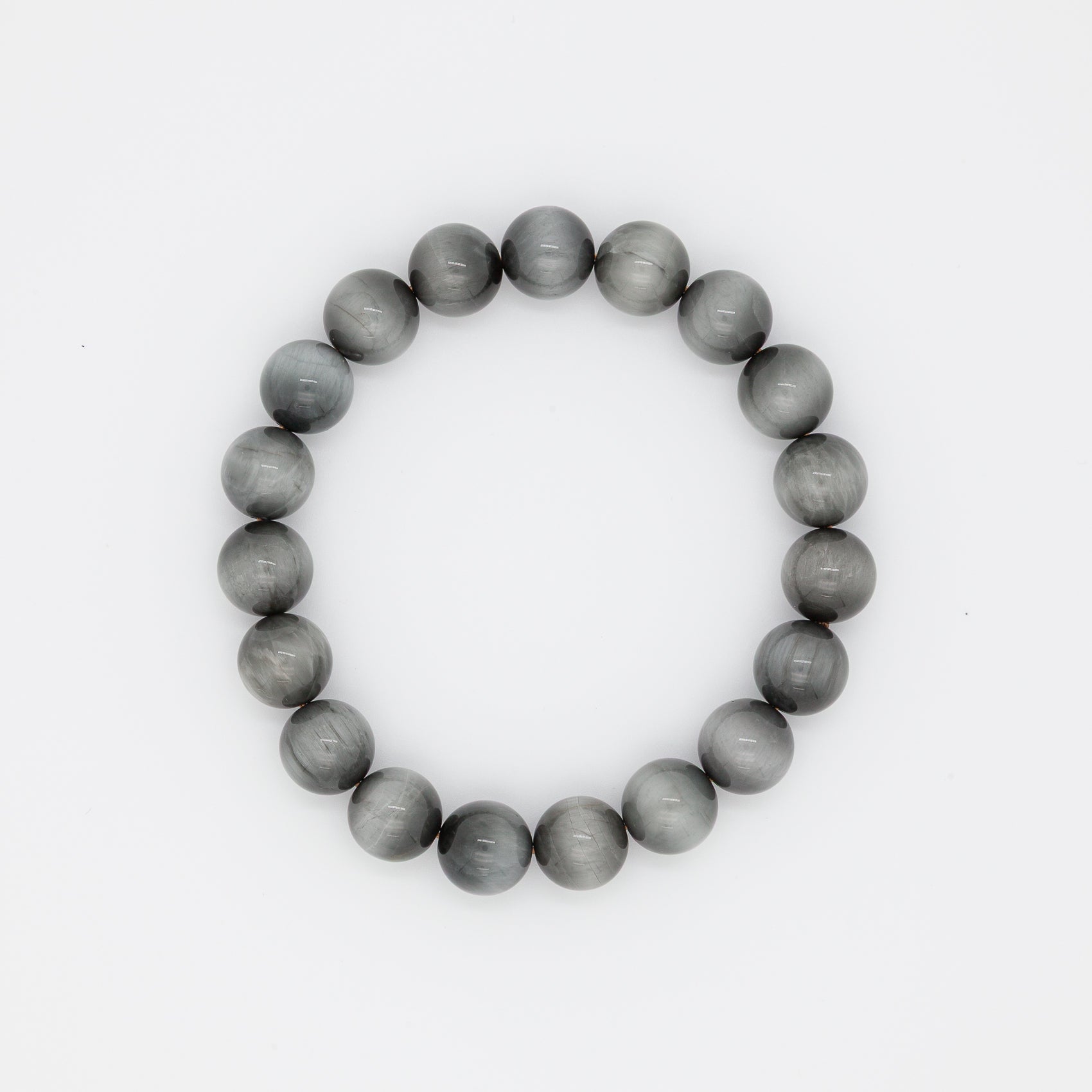 Eagle Eye Stone Bracelet - 12mm Round Beads for Clarity & Protection