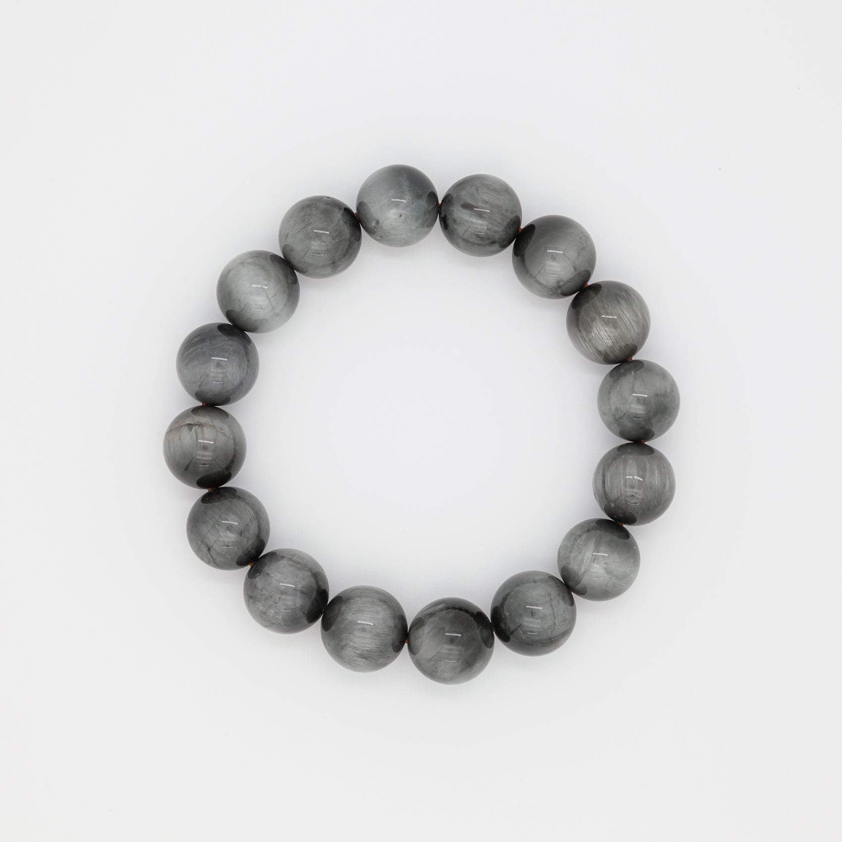 Eagle Eye Stone Bracelet - 12mm Round Beads for Clarity & Protection
